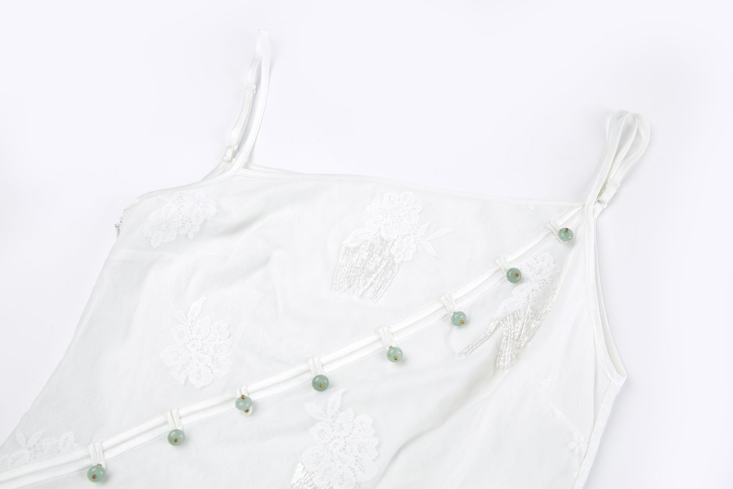 Beaded Lace Slip Dress