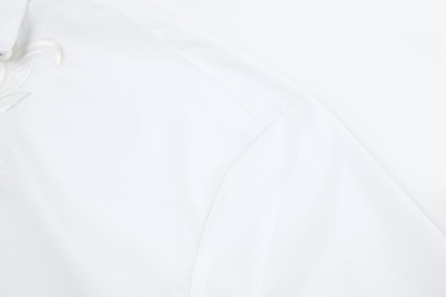 High Collar Embroidered Shirt