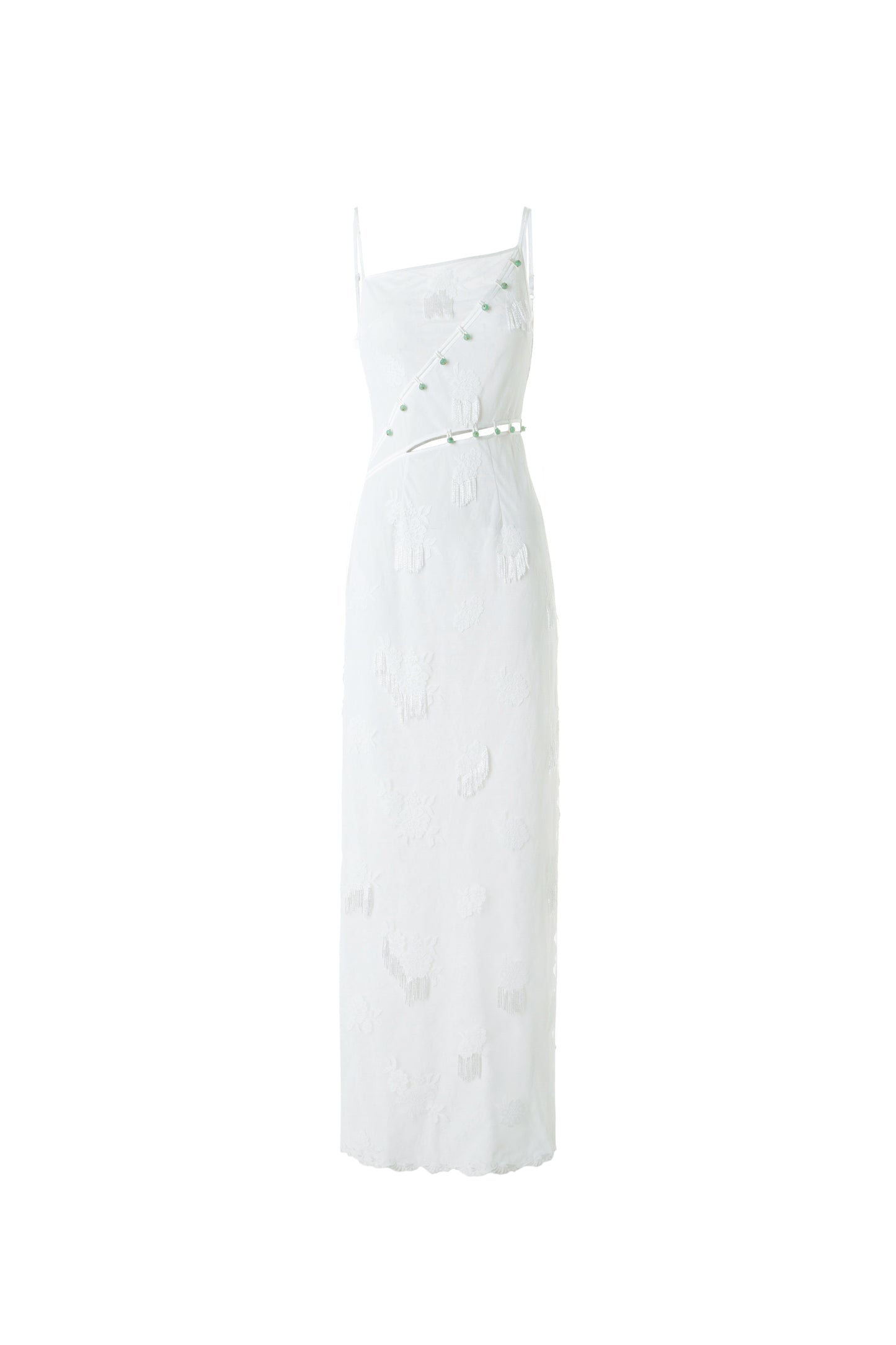 Beaded Lace Slip Dress