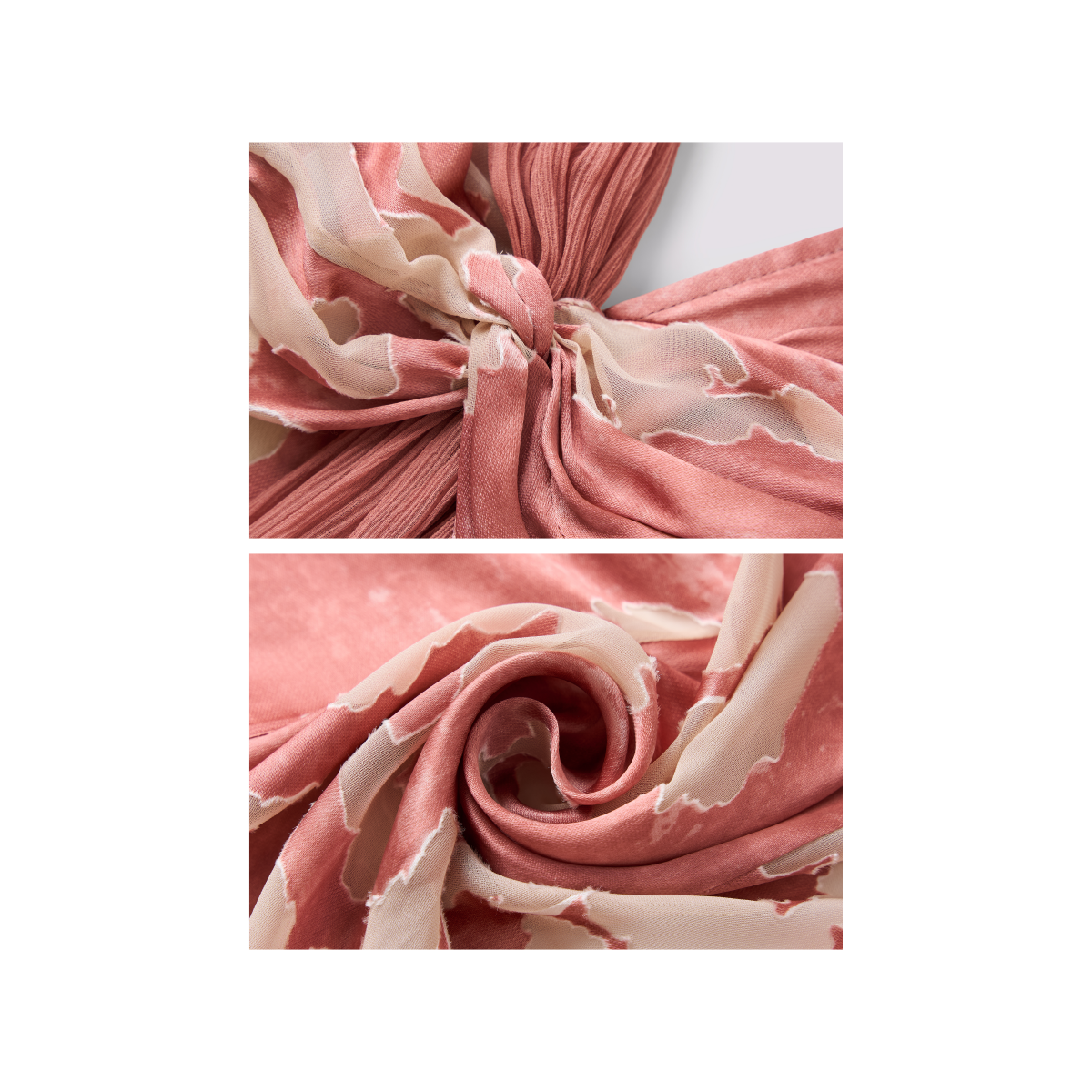 Deep red-baked flower dress