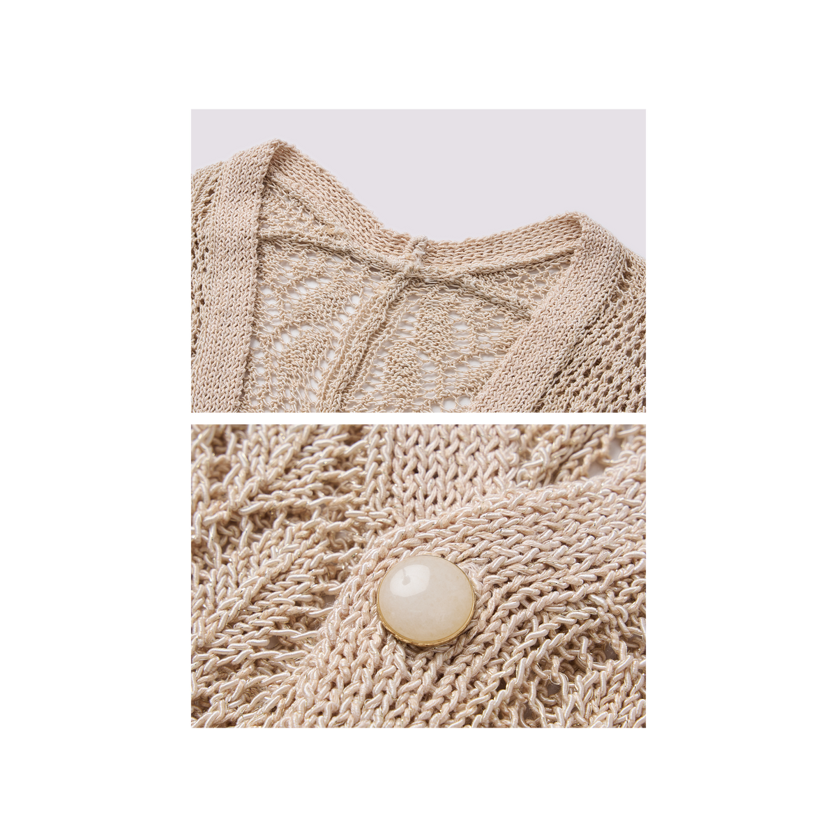 Light lotus root starch sweater coat