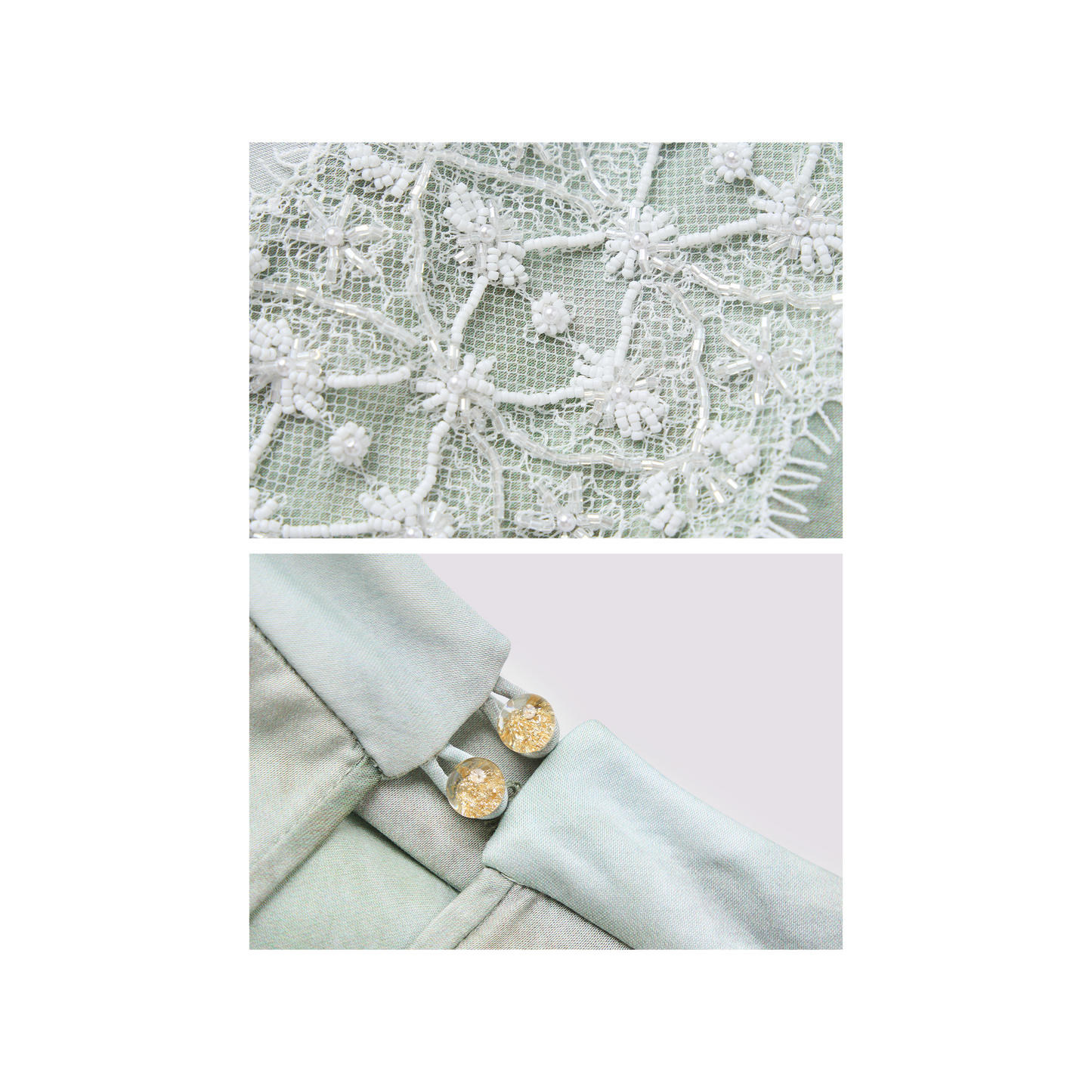 Green printed top