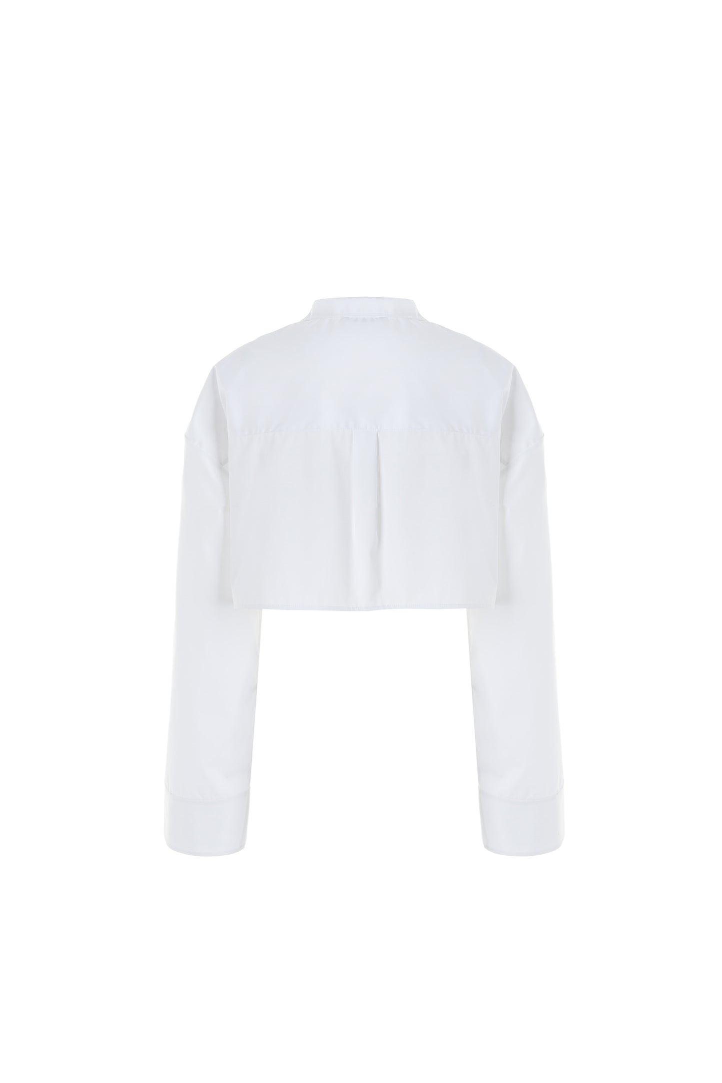 High Collar Embroidered  Shirt