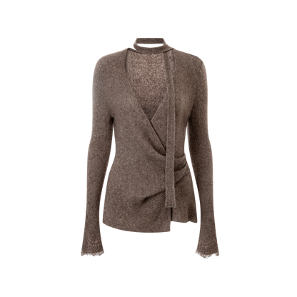 Cashmere  Irregular hem sweater