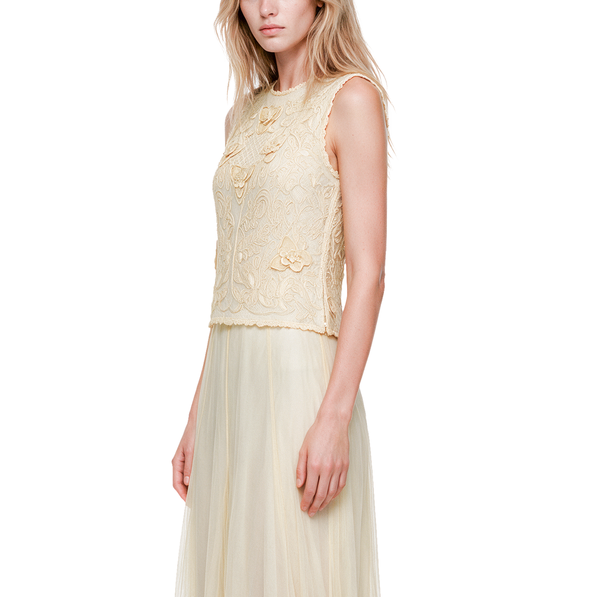 Floral Lace Sleeveless Top
