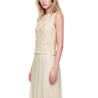 Floral Lace Sleeveless Top