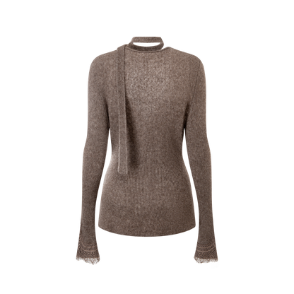 Cashmere  Irregular hem sweater