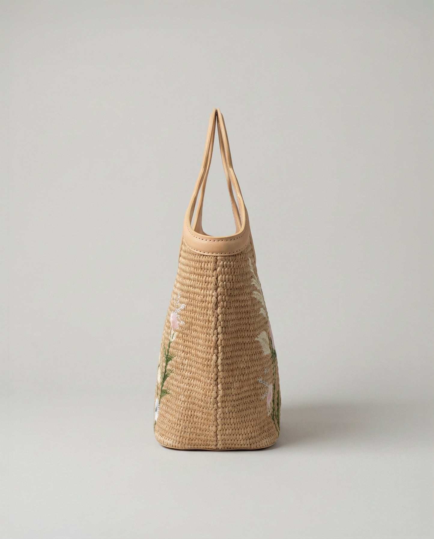 Floral-patterned bucket bag
