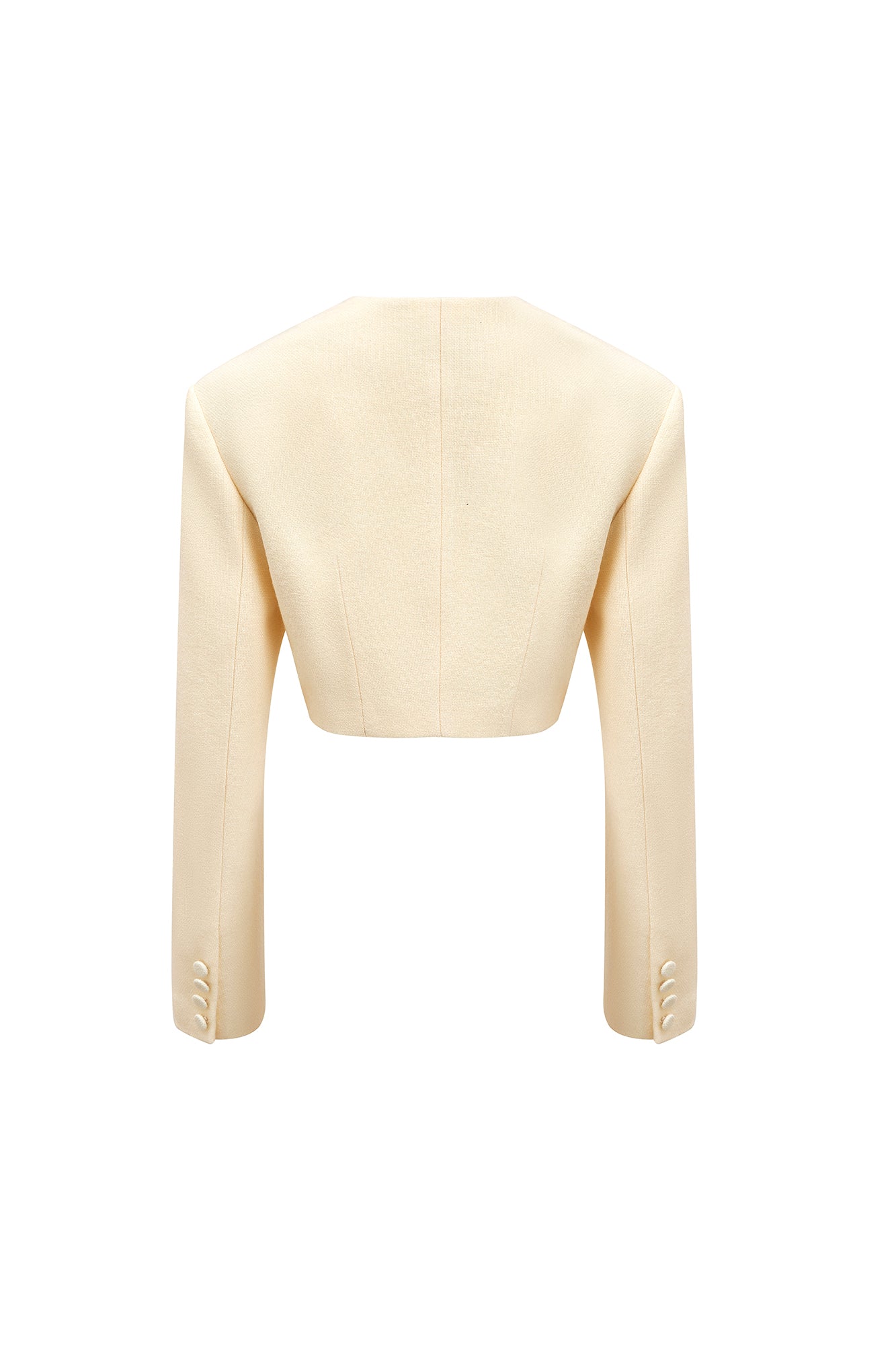 Beige Cropped Jacket