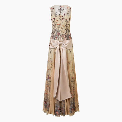 Patchwork embroidery dress