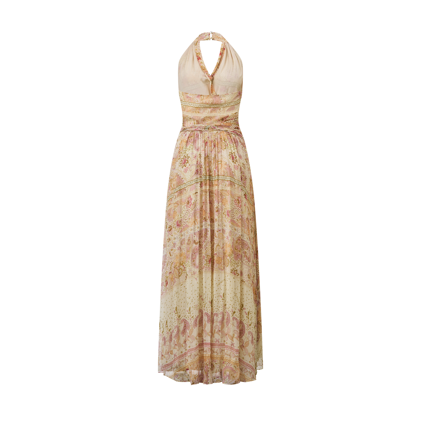 Gold printed dress