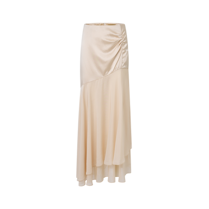 Light orange silk skirt