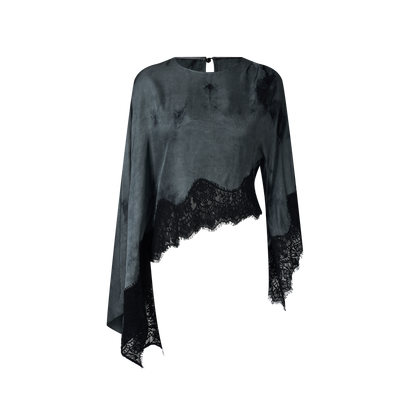 Gray Lace Top