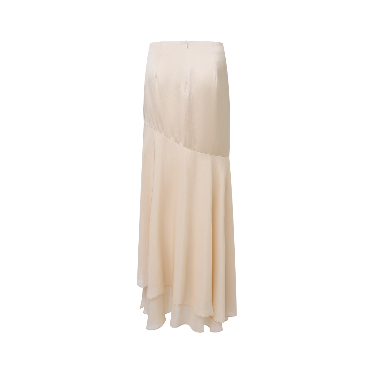 Light orange silk skirt