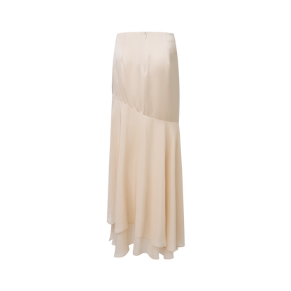 Light orange silk skirt