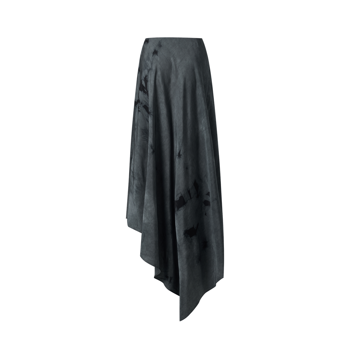 Dark Gray Lace Midi Skirt