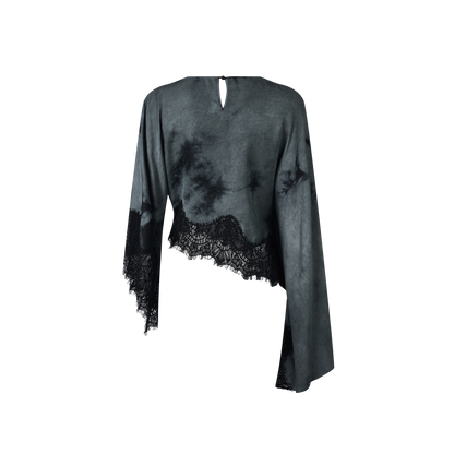 Gray Lace Top