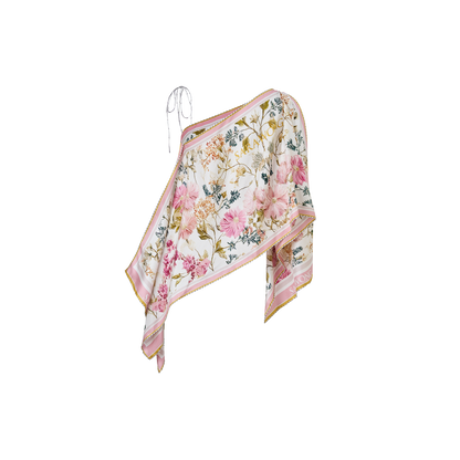 Patchwork silk scarf strappy top