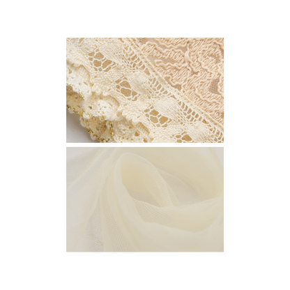 White lace skirt