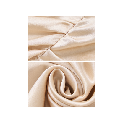 Light orange silk skirt