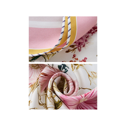 Patchwork silk scarf skirt