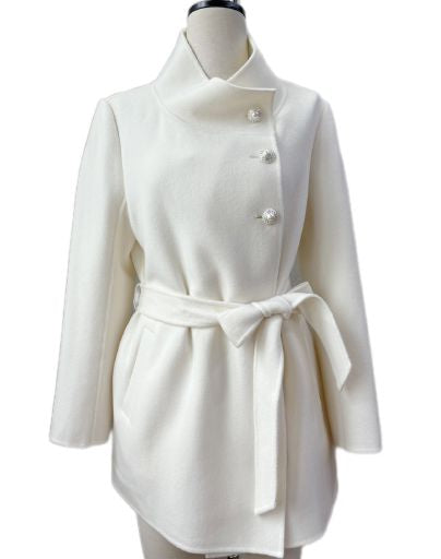 Cashmere single-breasted coat