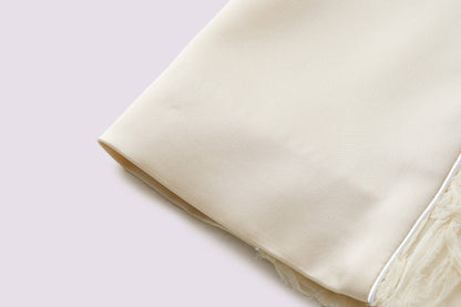 Beige texture A swing dress