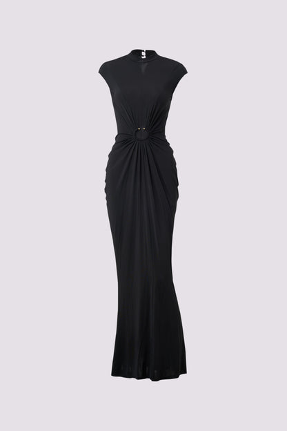 Black knit dress