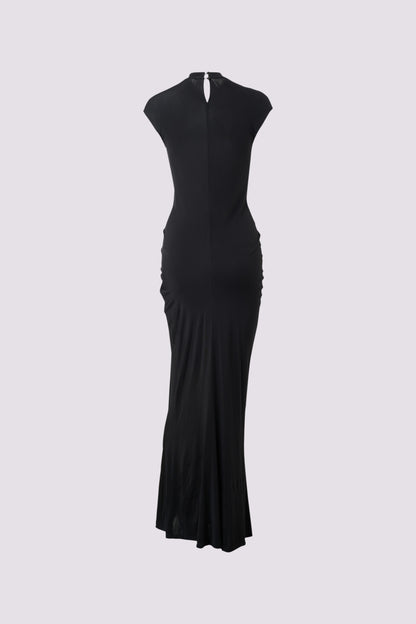 Black knit dress