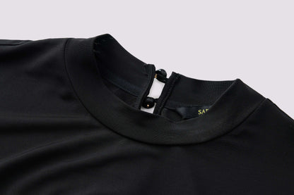 Black knit dress