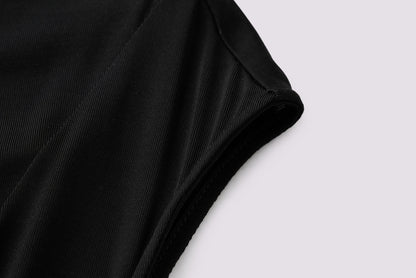 Black knit dress