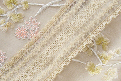 Yellow embroidered halter dress