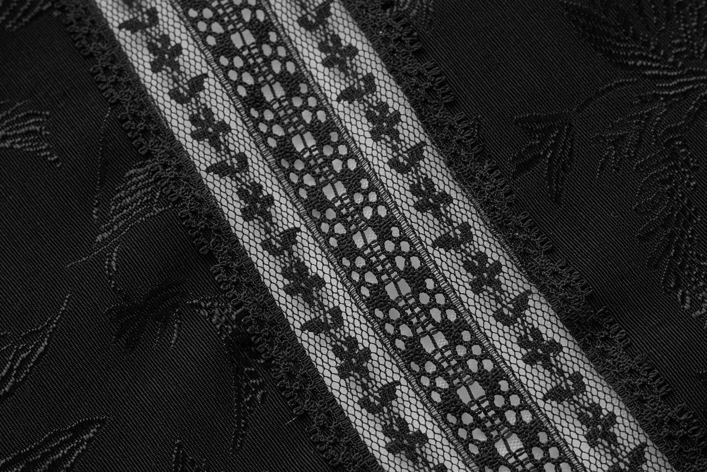 Black jacquard halter dress