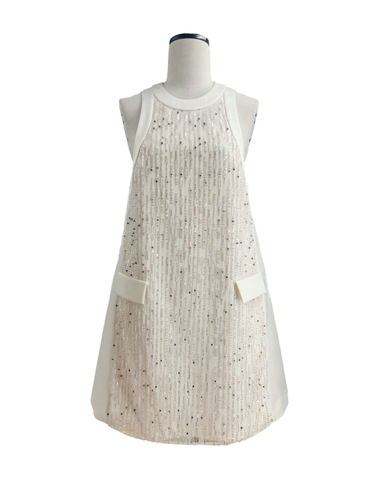 Full bead mid-length dress