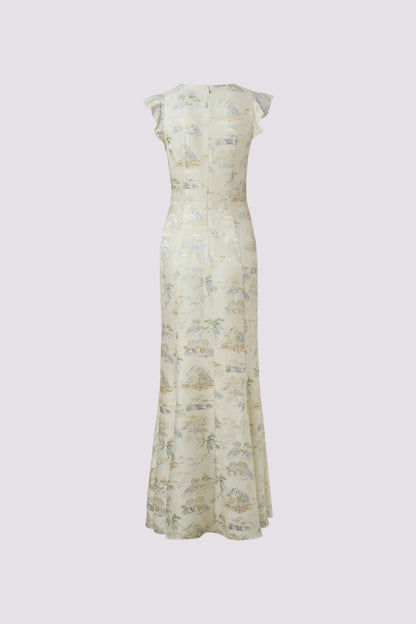 Mulberry silk cinched waist dress