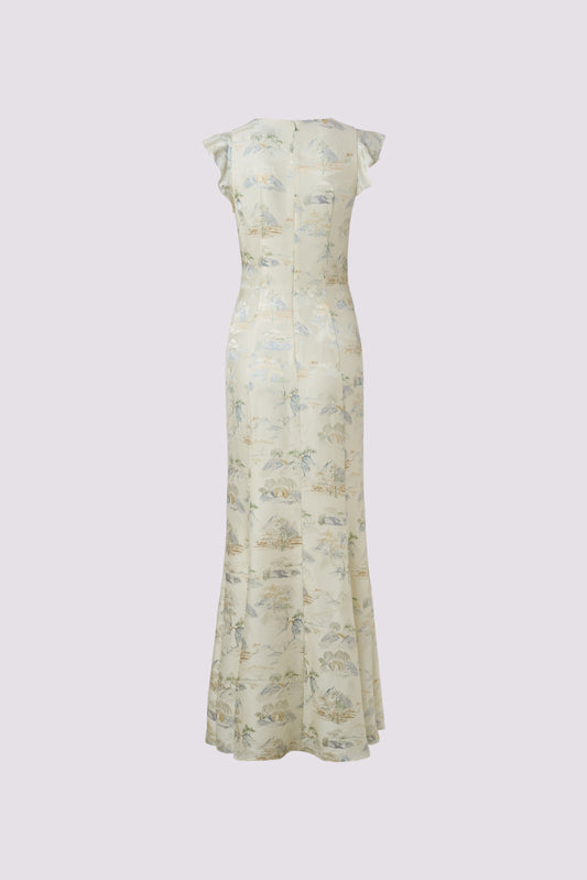 Mulberry silk cinched waist dress