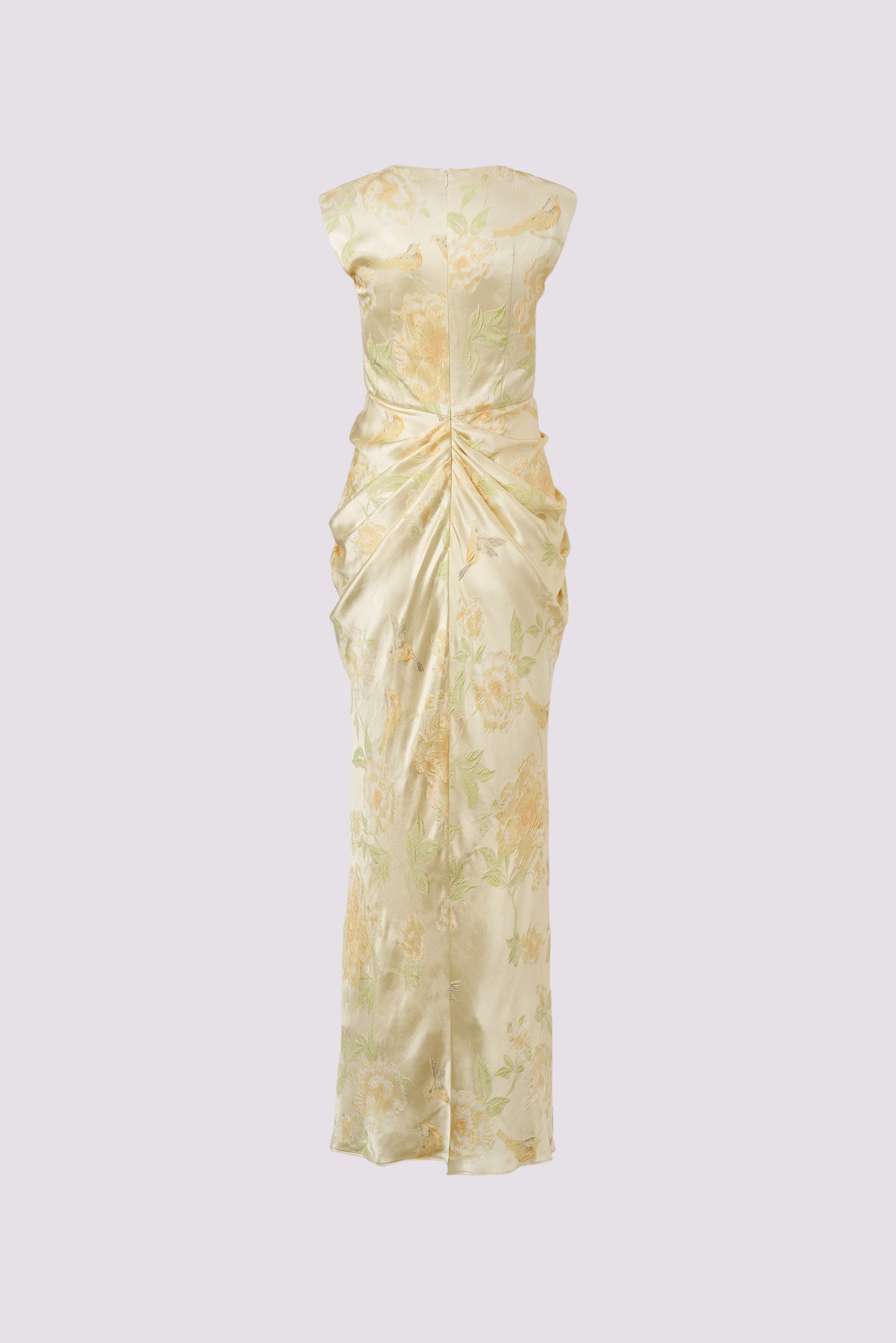 Silk gold flower dress