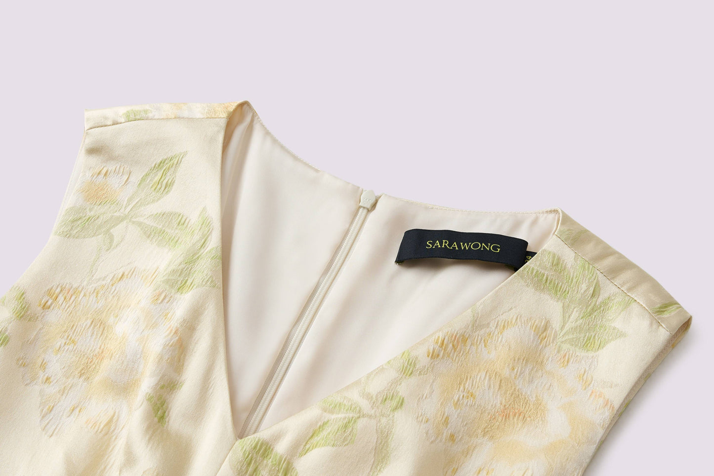 Silk gold flower dress