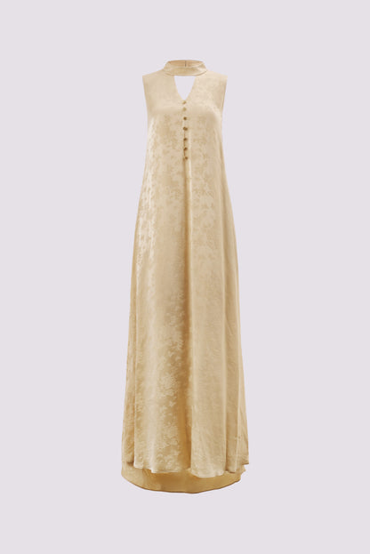 Mulberry silk apricot yellow dress