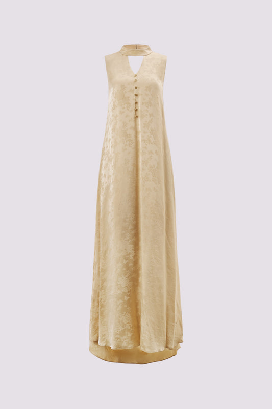 Mulberry silk apricot yellow dress