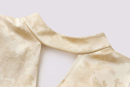 Mulberry silk apricot yellow dress