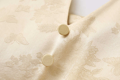 Mulberry silk apricot yellow dress