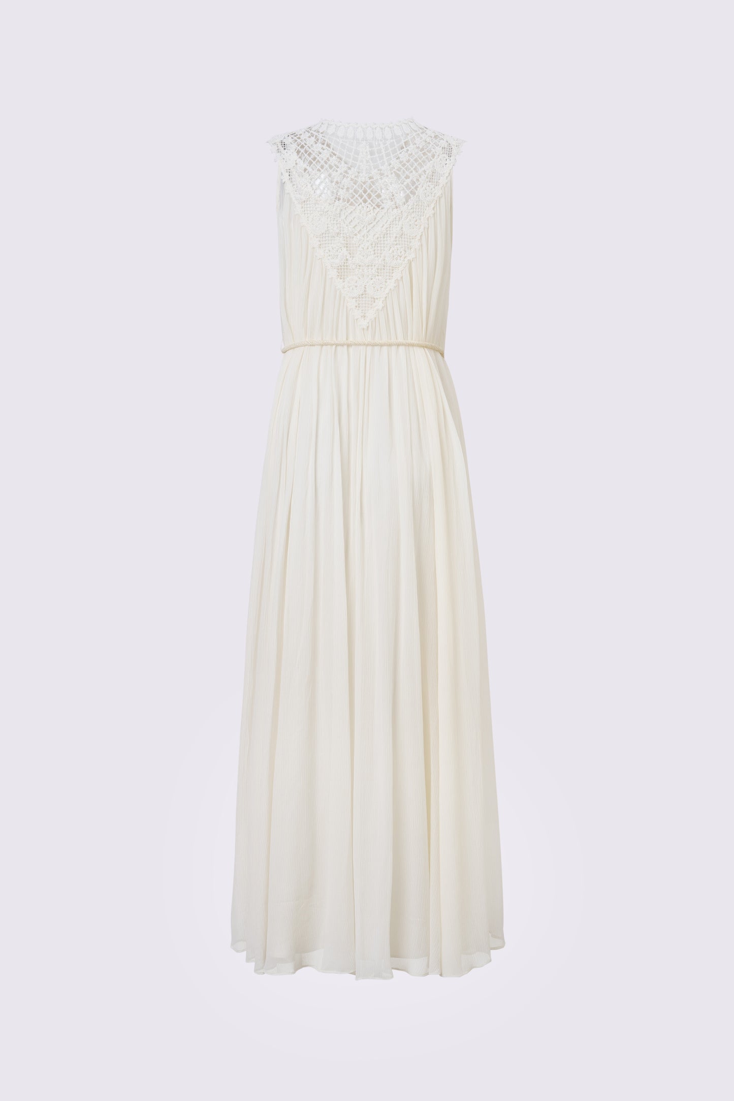 Mulberry silk embroidered collar dress