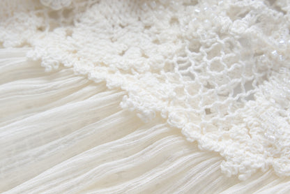 Mulberry silk embroidered collar dress