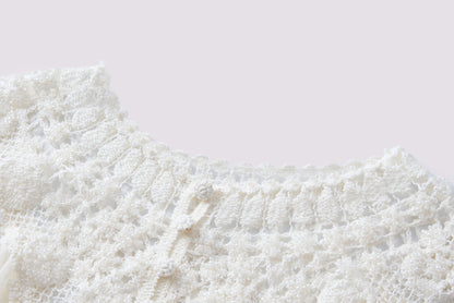 Mulberry silk embroidered collar dress