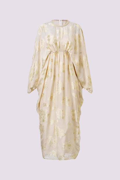 Light champagne jacquard dress