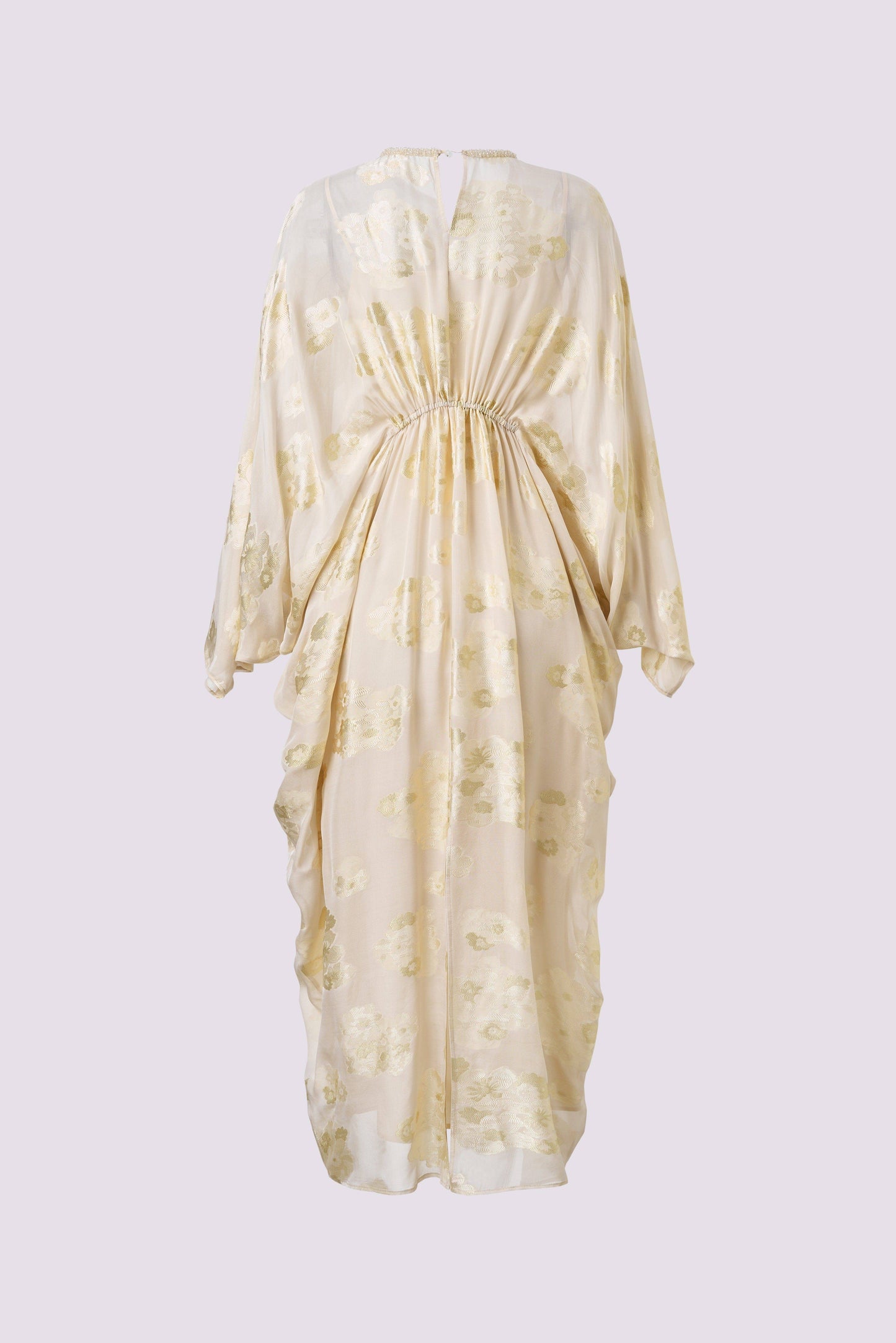 Light champagne jacquard dress