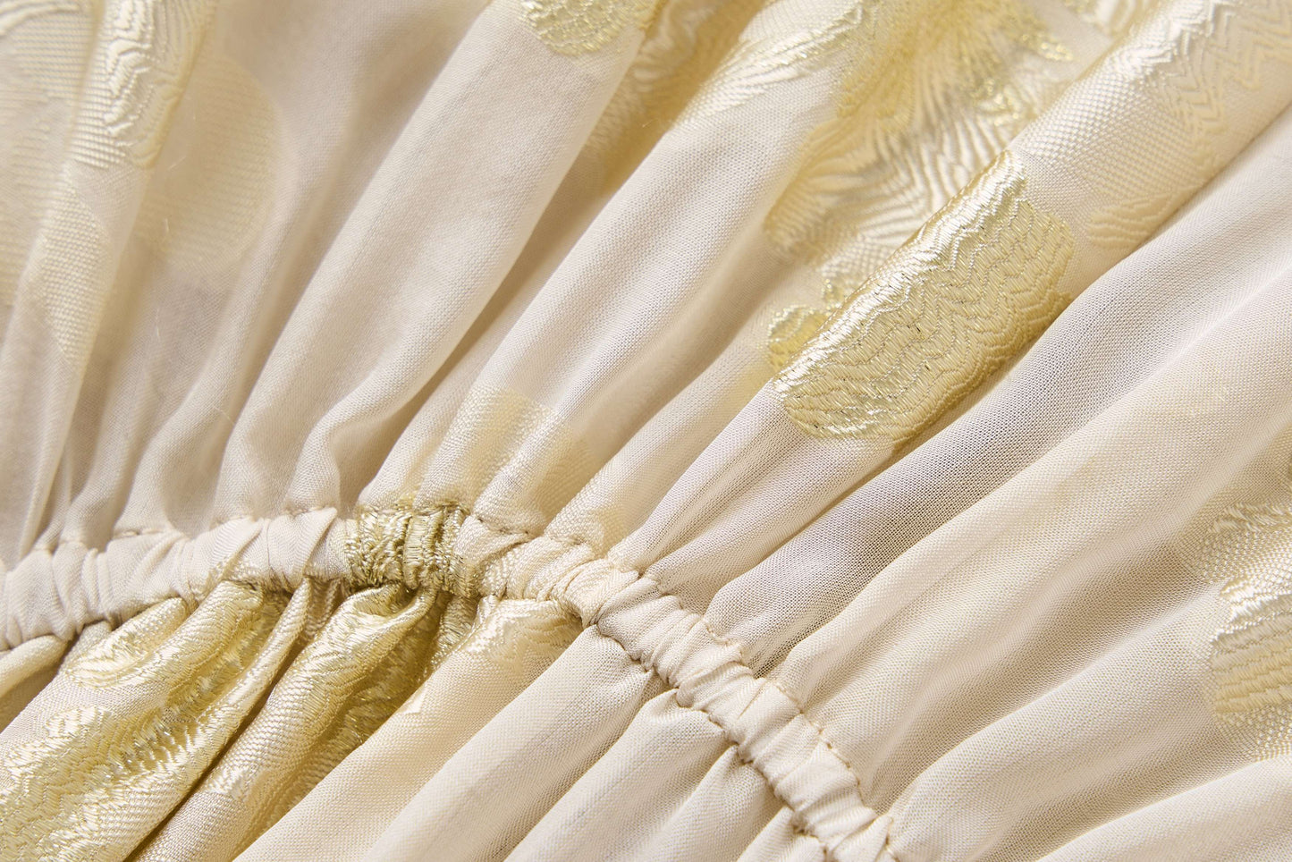 Light champagne jacquard dress