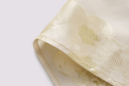 Light champagne jacquard dress