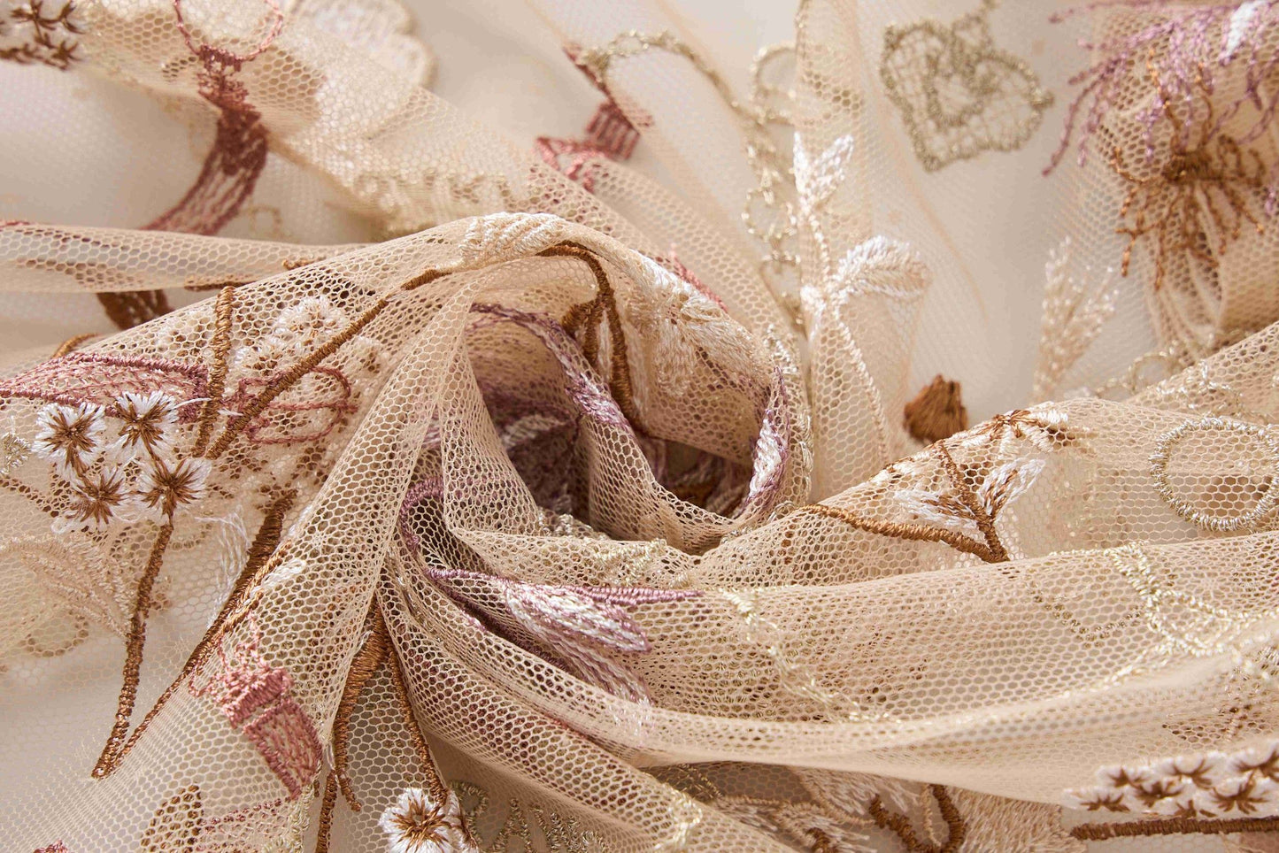 Embroidered floral dress with a large display